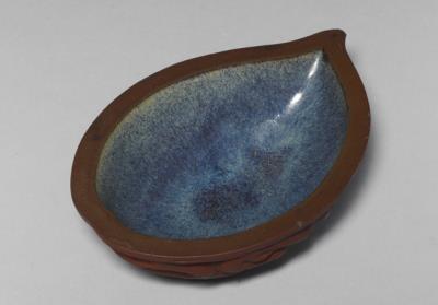 图片[2]-Purple-granule peach-seed shaped brush washer in Jun glaze, Qing dynasty, 17th – 18th century-China Archive